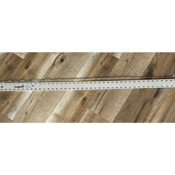 Chain belt 40 inches adjustable.  Silver color. - Picture 4 of 6